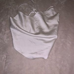white satin backless top